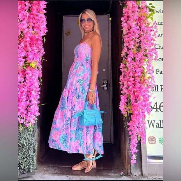 Lilly Pulitzer EDITH MIDI DRESS FITS S-M - Picture 3 of 8